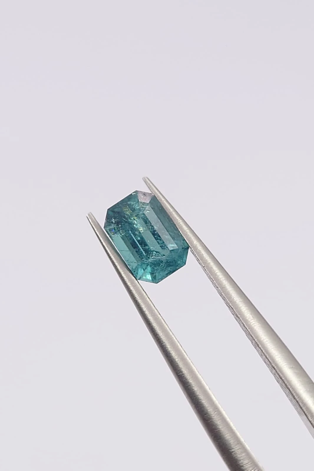 0.60ct Lagoon Green Tourmaline Emerald Cut Loose Gemstone From Afghanistan — view 4
